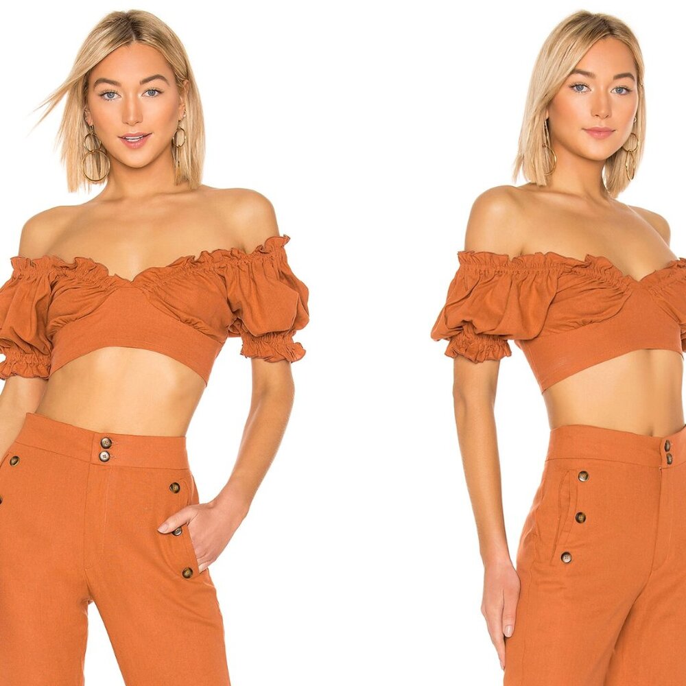 Jen's Pirate Booty - "Reality Bites" crop top (sunburn linen color)